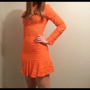 Lioness High Neck Cutwork Lace Skater Dress